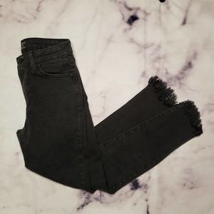 JUST BLACK denim frayed hem skinny jeans 24